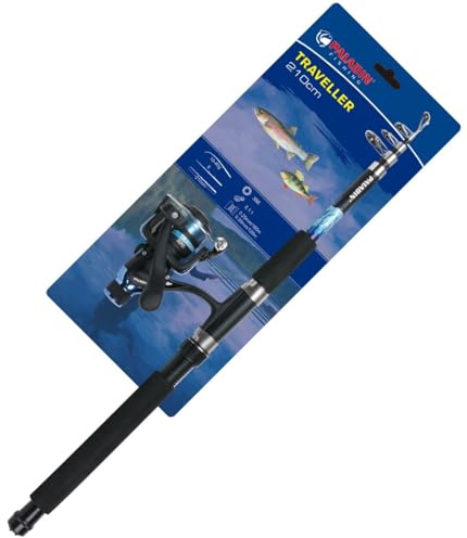 Paladin Angelset Forelle Barsch 210cm 10-40g + Rolle + Schnur, Angel Set für Barsche & Forellen, Forellenrute, Barschrute Angelset