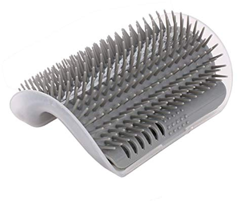 Dada Katzenbürste zur Selbstpflege, zur Wandmontage, Massagekamm, Haarentfernungsbürste (grau)