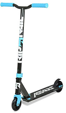Riprail Assault Stunt Scooter in Schwarz/Blau mit Alloy Deck und ABEC-7-Lagern