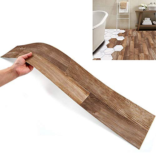 7 Stück DIY Boden Aufkleber, Muster Stil Fliesen Farbe Wasserdicht für Küche Badezimmer Wohnzimmer - 1 Stück 6,1 x 36,02 Zoll (Stil 3, 7)