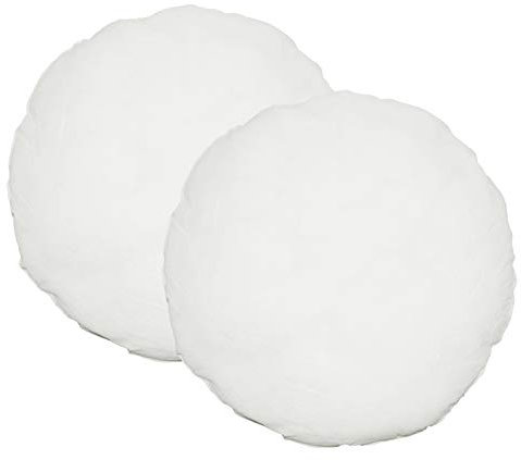 Haus und Deko 2er Pack Füllkissen 80 cm rund Innenkissen Polyester Sofakissen Kopfkissen Kissen Weiß