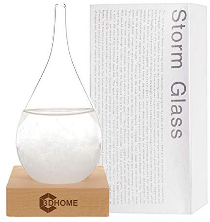 Storm Glass Stazioni meteorologiche di Vetro Tempesta Meteo Goccia d'Acqua Previsione Previsione Creativa Stile Nordico Meteo Decorativo Vetro (small)