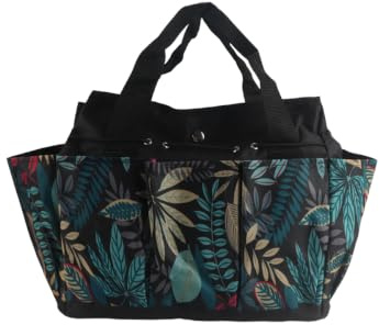 Namvo Borsa per Attrezzi da Giardino con Tasche, Borsa in Tessuto Oxford Resistente, Kit da Giardinaggio per Donna, Borsa per Attrezzi da Giardino (Grigio + Multicolore)