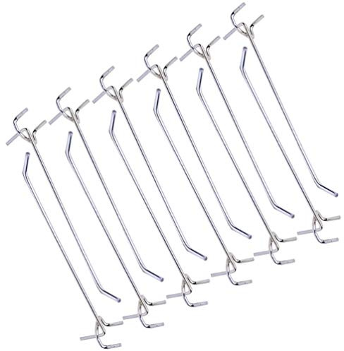 50 Stück Aufhängehaken Für Die Tasche Lochplattenhaken Haken Für Regale Regalhaken Für Stecktafeln Hut-display-haken Metall-pegboard-haken Türhaken Hinten Nagel Aus Stahl Pack