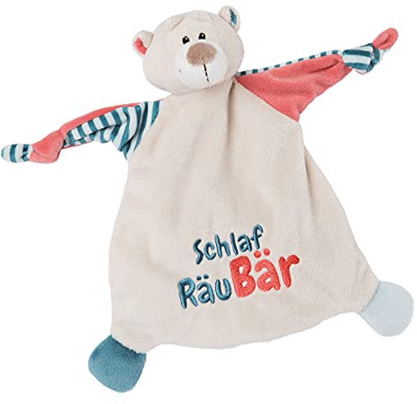 NICI Schmusetuch Bär Schlaf RäuBär 25x25 cm – Schnuffeltuch ab 0+ Monaten – Kuscheltuch für Babys & Kleinkinder – Baby Kuscheltier/Schnuffeltuch – Schmusetuch für Mädchen & Jungen