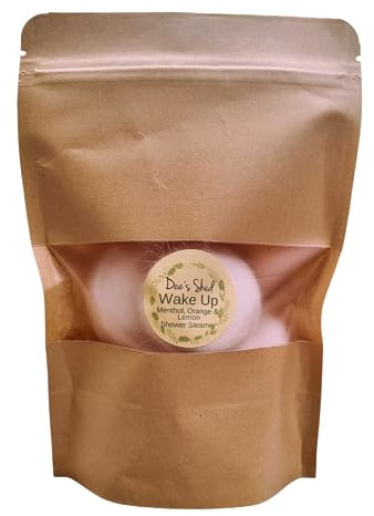 Shower Steamer - Wake Up Set of 5 - Handmade in the UK - Invigorating Menthol and Citrus - Essential Oils for a Spa experience at home.