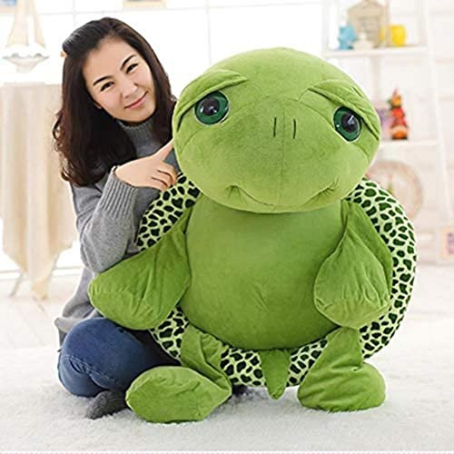 AURWEL 60cm XXL Plüschtier Schildkröte Kuscheltier | Super Weich mit Premium-PP-Füllung |Schildkröten-Spielzeug & Stofftiere-Deko für Wohnzimmer und Entspannung Familie
