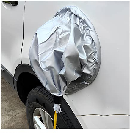 Moioee EV Charger Plug Port Cover, Electric Car Charging Accessories, Waterproof Outdoor EV Charger Cover, Rain Sun UV Snow Dust All Weather Protection, Magnetic Adhesion for Electric Vehicle (Silver)