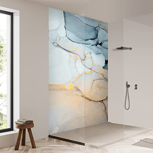 yourplate Duschrückwände mit individueller Größe (1 Rückwand – Premium Matt – art01) – Duschrückwand Alu mit Feuchtigkeitsschutz – Rückwand Dusche zur einfachen Montage