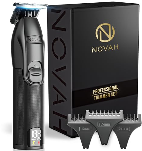 NOVAH Grooming Professional Hair Trimmer for Men, Barber Trimmer Cordless T Trimmers for Barbers