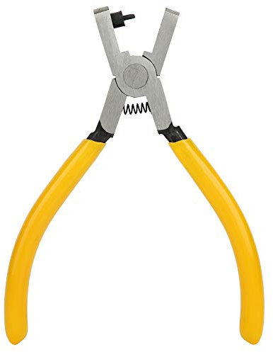 Bagima Perforatrice manuelle en acier au carbone jaune et cuir avec perforatrice de 1 mm et cordon en cuir 22 x 8 x 1 cm