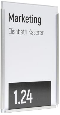 SCHILDER Systeme - ALU.3K Türschilder/Büroschilder in 5 Farben - 5er Pack – A6 bis A3 - Einfache Selbstbeschriftung – Klebemontage (148,5 x 210 mm (DIN A5), Schwarz)