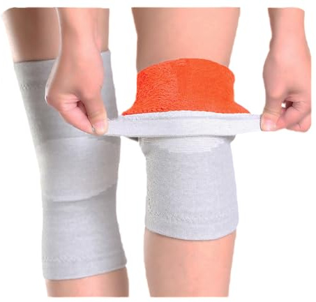 1 Paare Winter Warme Kniewärmer mit Warmem Futter Therapie Knieschoner Arthritis Kaltes Knie Schmerzlinderung Kniebandage Thermische Knieschützer Warme Kaltes Knie Kniemanschette für Damen Herren