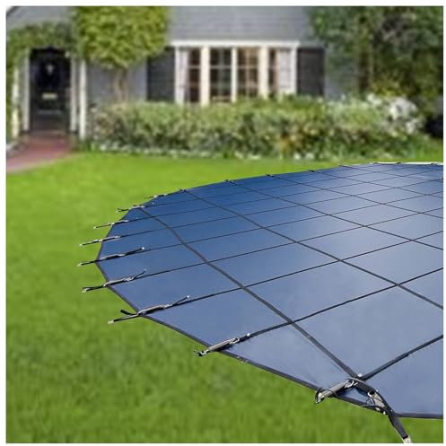 LXLZYXSF Blue Mesh Round Pool Winter Covers for Inground Pools, Heavy Duty Swimming Pool Safety Cover with Ground-mounted Accessories, 23 22 21 20 19 18 14 16 15 13 ft (Size : 8ft/2.4m Diameter)