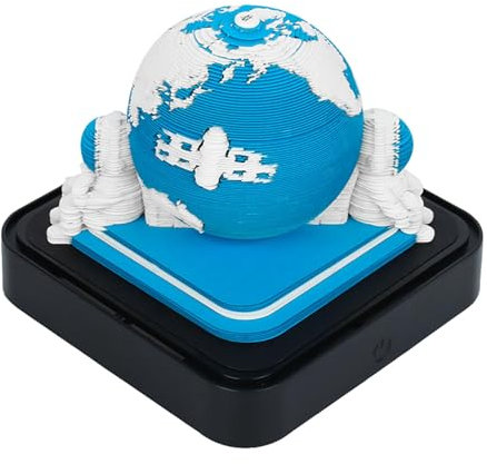 3D Kalender Tischkalender 2024 Wochen-Schreibtischkalender Erde Form Zeit Stück Kalender Kreative Memo Pad 3D Kunst Kalender 2024 für Haus Büro Schule Halloween Weihnachten Geschenk (A)