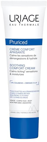 Uriage Pruriced Crema Calmante Reconfortante con 8% de Calamina y Aceite de Semilla de Frambuesa - Reduce la sensación de picor - Efecto refrescante - 90% Ingredientes de Origen Natural - 100ml