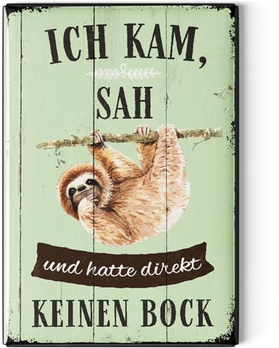 LANOLU Kühlschrankmagnete lustig- Faultier, SAH, kam, Bock - lustige Magnete mit Sprüchen und witzigen Motiven 8x5,5cm