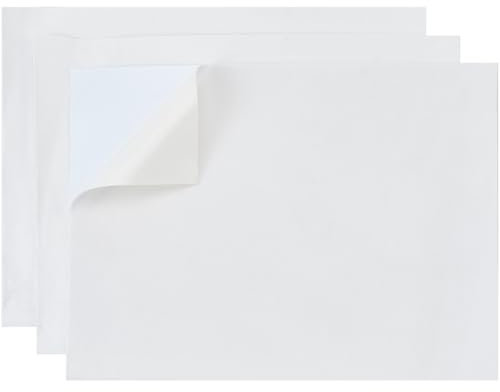 GORGECRAFT 29.4x24cm Velvet Fabric Adhesive Back Sheets White Self Adhesive Velvet Flock Liner 0.5mm Thick Peel and Stick Fabric Repair Patch for Jewelry Box Drawer Liner Decoration DIY Crafts, 3Pcs