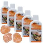 Rekosan Saunaaufguss-Set 5x200 ml(freie Duftwahl) made by Warda + gratis Sauna-Salzbrocken (3 Stück)