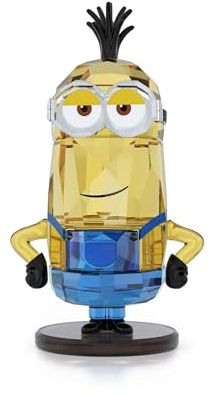 Swarovski Minions Kevin, Detailreiche Minion Kristallfigur aus Mehrfarbigen Kristallen mit Einzigartigen Metallakzenten, Größe: 7.3 x 3 x 4.1 cm