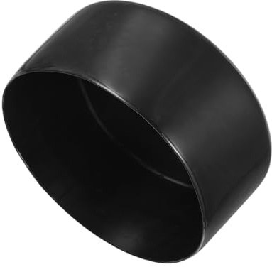 QUARKZMAN Tapones de Extremo de Goma para Postes Flexible Vinilo PVC 110mm | Tapa Grande Cubierta de Agujero Redondo Protector para Valla Silla Barandilla Tubería de Tierra Perno, Negro