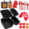 29 Pieces Airfryer Accessories for Philips Dual Basket 3000 Series NA350 6L/3L Airfryer Including Silicone Mould Hot Air Fryer Accessories, Waffle Mould Accessories, Baking Accessory Set, Measuring