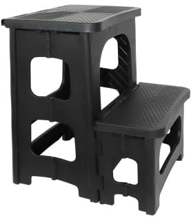 Two-Step Folding Step Stools,Folding Ladder Stool,Portable Foot Stools,Non-Slip Feet Fold Away Collapsible Step Stool,Lightweight Step Stool