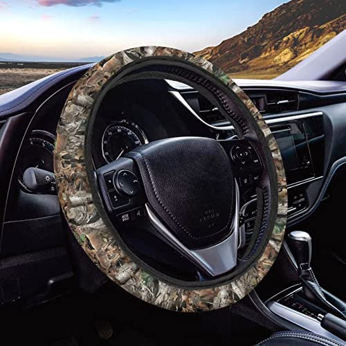 Ast Camo Jagd Stil Camouflage Baum Druck Dekor Einfach zu installieren Universal Lenkradabdeckung Autozubehör für die meisten SUVs LKW Vans
