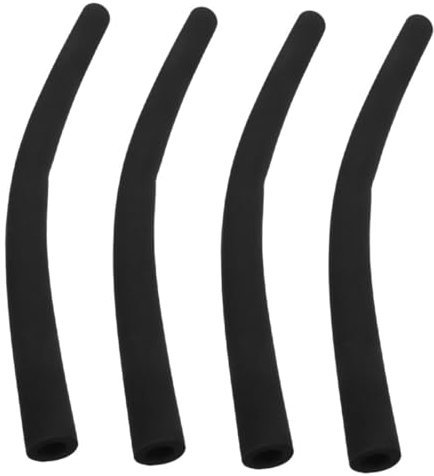 Vaguelly Protectores De Manillar De Cochecito Para Bebés, 4 Piezas De Espuma Negra, Funda Antideslizante, Cojín Cómodo Para Asa De Carrito, Accesorios Aplicables Para Paseo y Compra