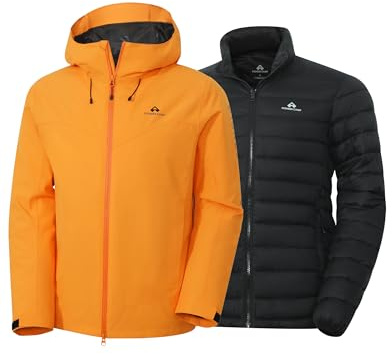 Pioneer Camp skijacke herren–winterjacke 3 in 1 jacke herren trainingsjacke,Wasserdichtes,Kapuzen-Stehkragen-Design, Innenfutter aus Baumwolle