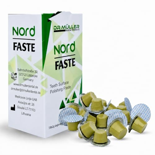 Dr Müller Prophy Paste Zahnpolierpaste, Dental Polishing Paste zur Zahnreinigung, entfernt Plaque, Zahnbelag & Verfärbungen, für professionelle Zahnhygiene (50, Fine - Apfel)