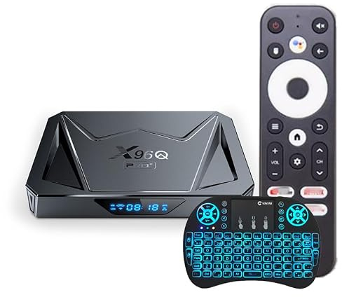 CHROX Android 14.0 TV Box 2025, Dispositivo di Streaming 4K Ultra HD per TV, Telecomando Vocale, HDR10+, WiFi 6 2.4G/5G, Ethernet 1000M, BT 5.0, Allwinner H728 Octa-Core A55,4gb+64gb