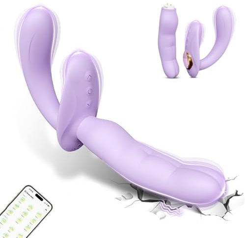 Dildo Doble Cinturones Vibradores, Vibrador Clitoris Punto G, Arneses Sexuales, Consoladores.. para Mujer con Vibración, Doble Penetración en Vibradorador Mujer Juguetes Eróticos para Pareja Sexuales
