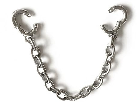 YAXZA Edelstahl Zehenmanschetten mit kette, Einstellbar Fußfesseln Handschellen Fußschellen Fußeisen mit Kette Fuß Eisen Sm Bondage Fetish Sklave Sexspielzeug für Frauen Männer, Weiblich