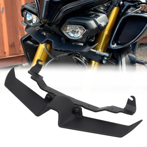 Alerón delantero para MT-10 2022-2025, deflector de ala aerodinámica con ala frontal y kit de soporte, ABS + construcción de metal, no se puede pintar (negro)