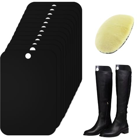 NEUSID 12 Stück Kunststoff Stiefelspanner, 30cm Lang Stiefel Spanner Hohe Stiefelformer Formeinsätze Schwarz Stiefelform Einsätze Stiefel Ständer Halter für Damen und Herrenstiefel