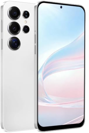 MTGud 4G Smartphone déverrouillé, Android 12.0 Téléphones Mobiles avec écran HD + 6,6 '', 4GB + 32GB ROM / 256GB SD, 4G Double SIM Double Caméra, ID Visage + WiFi+GPS+OTG (White)