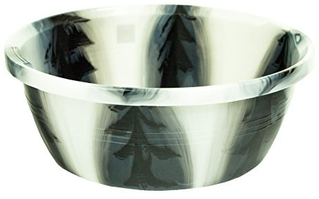 Black Tie Dye Design 40cm Circular Round Plastic Washing Up Bowl Basin Kitchen