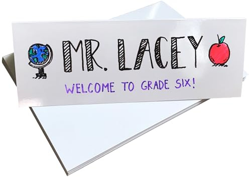 Trocken abwischbare Namenszeltkarten, 21,6 cm x 7,6 cm, 30 Stück | Erstellen Sie wiederverwendbare Namensanzeigen für Konferenzen, Klassenzimmer, Schulungen und Sonderveranstaltungen