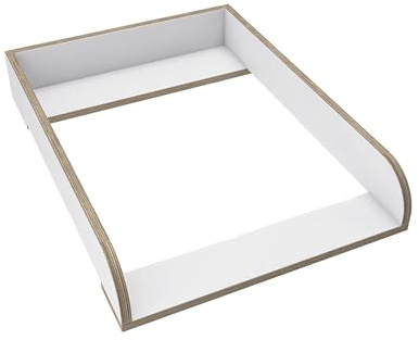 regalik Wickelaufsatz für Malm von IKEA für 48 cm Kommoden, Sperrholzz | Abnehmbar Wickelkommode Aufsatz, Sperrholz-Ausführung, Wickeltischaufsatz mit Abgerundeten Frontplatten, pflegeleicht