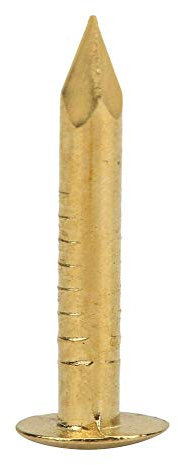 100 PCS Round Head Nail Brazen Vintage Nail DIY Craft Installation Tacks Brass Nails, Hardware Nail Assortment Kit(10mm)