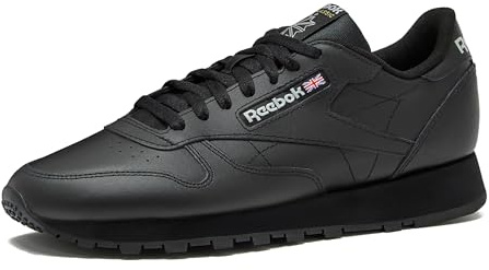 Reebok Classic Leather Sneakers for Men, Casual Tennis Mens Shoes, Core Black/Core Black/Pure Grey5, 10