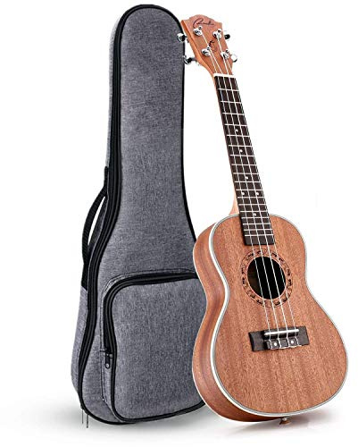 Ranch Tenor-Ukulele für Linkshänder, 66 cm, professionelles HolzUkulele mit gepolstertem Ukulele-Gigbag