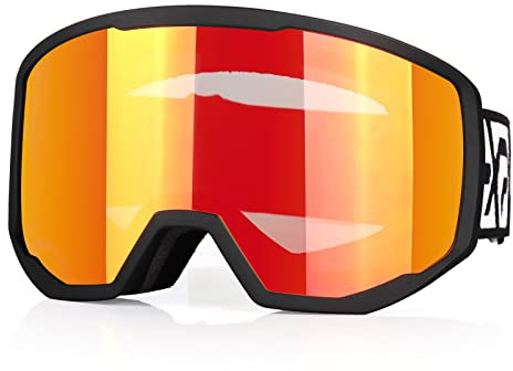 EXP VISION - Máscara de esquí Pro antiniebla gafas de esquí, 100% protección UV400 máscaras de snowboard, máscara y gafas de esquí para moto, monopatín para hombres, mujeres, niños y niñas