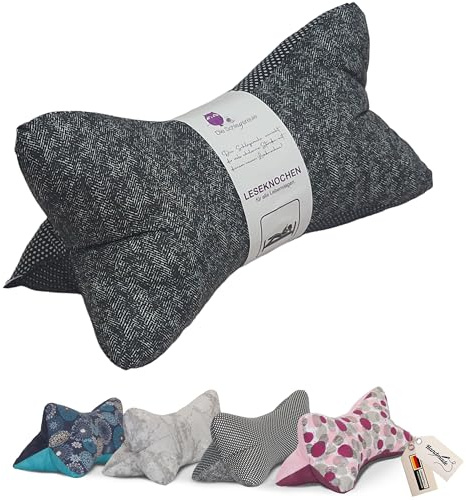 Leseknochen Muster Nackenkissen Handmade in D, waschbar (Mister Black)