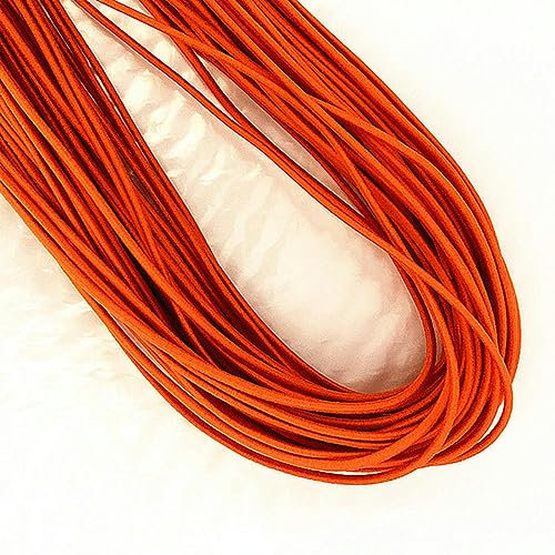 Vendaje elástico redondo de alta elasticidad naranja de 2mm cuerda elástica redonda banda de goma línea elástica accesorios de costura DIY 5-20 metros-naranja,2mm,10M