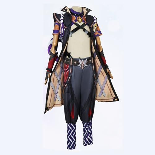 Zhongkaihua Alhaitham/Arataki Itto/Kaeya/Xiao Cosplay Anime Rollenspiel Kostüme Halloween Comic-Con Dress Up Full Set Outfits mit Zubehör