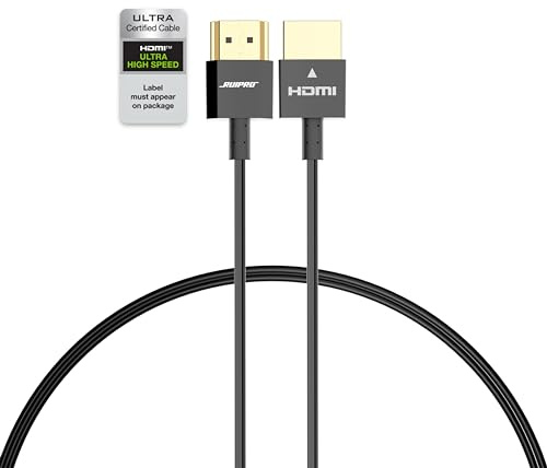 RUIPRO 8K HDMI 2.1 Kabel, ultradünn, 48 Gbit/s zertifiziert, 1 m | Ultradünnes, flexibles Design für einfache Kabelführung in engen Bereichen, unterstützt Dynamic HDR, eARC, VRR, 8K60 & 4K120