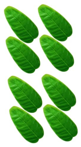 PRETYZOOM 8 STK Blatt Tischset Hawaiianische Tischmatte Schreibtischunterlage Hawaii-dekor Tischset Tischset Dekorationen Zum Thema Strand Hawaii-tischset Bananenblatt Grüne Pflanzen