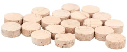 Toyvian 20pcs Saxophone Cork Mats Light Brown Spit Value Pads for Brass Instruments Repair Suitable for Saxophone and Trumpet Cork Material
